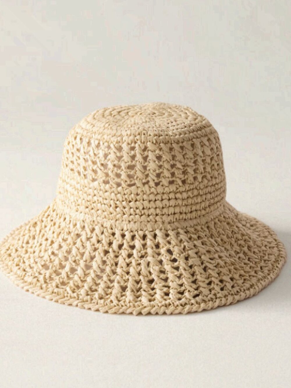 Raffia Crochet Bucket Hat